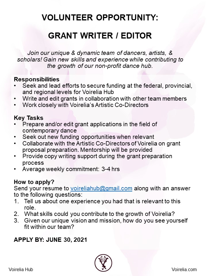 new Assistant Grant Writer Editor